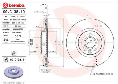 Dischi freno anteriore Volvo C30 (533) 09/06-12/13 /