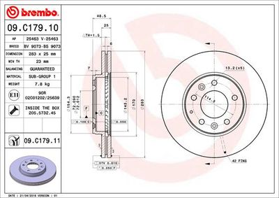 Dischi freno anteriore Mazda (faw) 6 saloon 01/03-> /