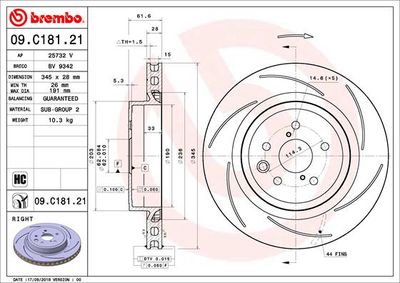 Dischi freno posteriore Lexus gs (_L1_) 09/11-> / lexu