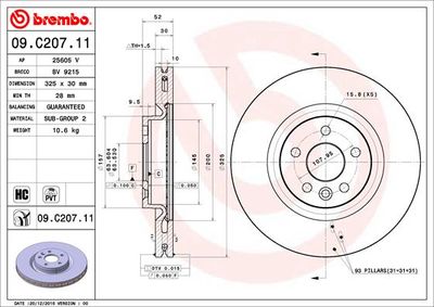 Dischi freno anteriore Land Rover discovery sport (L5