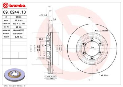 Dischi freno anteriore Isuzu d-max II (tfr, tfs) 06/1