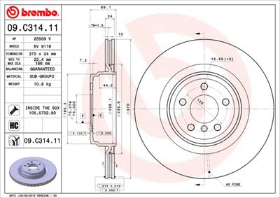 Dischi freno posteriore BMW 5 gran turismo (F07) 01/09