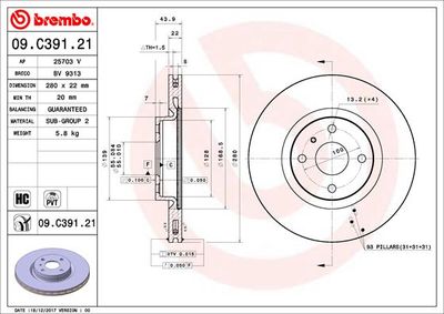 Dischi freno anteriore Abarth 124 spider (348_) 03/16