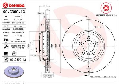 Dischi freno anteriore BMW (brilliance) 3 series (F30