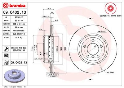 Dischi freno anteriore BMW Z4 roadster (E89) 02/09-08