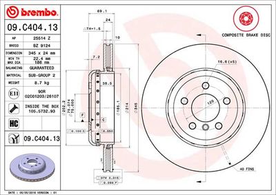 Dischi freno posteriore BMW 5 (F10) 01/09-10/16 / BMW