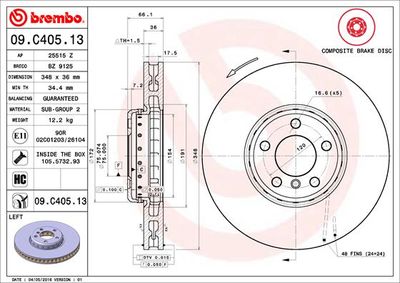 Dischi freno anteriore BMW 5 (F10) 01/09-10/16 / BMW