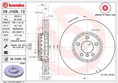 Dischi freno anteriore BMW 5 (F10) 01/09-10/16 / BMW