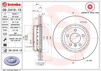 Dischi freno anteriore BMW (brilliance) 5 series (F10
