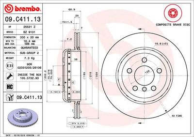 Dischi freno posteriore BMW 5 (F10) 01/09-10/16 / BMW