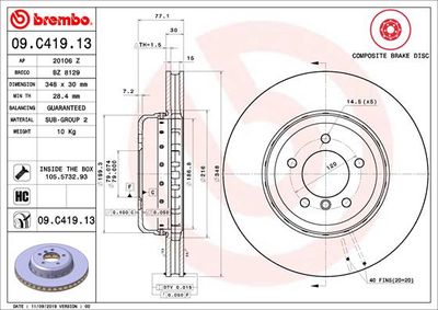 Dischi freno anteriore BMW 5 (E60) 12/01-03/10 / BMW