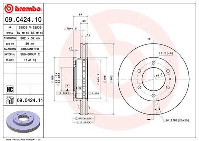 Dischi freno anteriore Ford ranger (tke) 04/11-> / ma