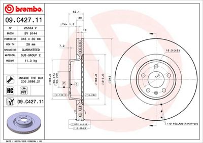 Dischi freno anteriore Audi A6 (4G2, 4GC, C7) 11/10-0