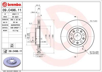 Dischi freno posteriore Alfa Romeo Giulia (952_) 10/15