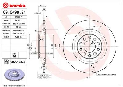 Dischi freno posteriore Alfa Romeo Giulia (952_) 10/15