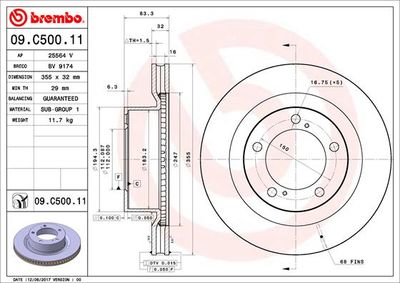 Dischi freno anteriore Toyota (faw) Land cruiser 200