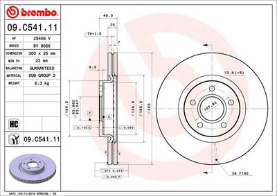 Dischi freno anteriore Ford kuga II (DM2) 05/12-> / f
