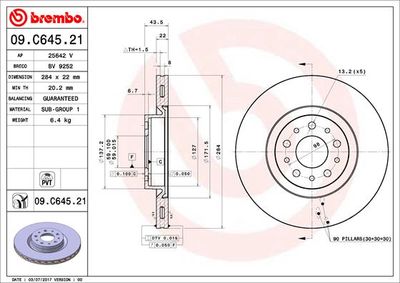 Dischi freno anteriore Fiat Tipo estate (356_) 03/16-