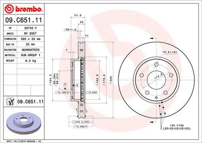 Dischi freno anteriore Mazda 3 (bm, bn) 07/13->