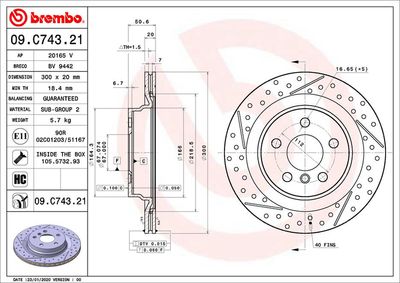 Dischi freno posteriore MINI MINI clubman (F54) 11/14-