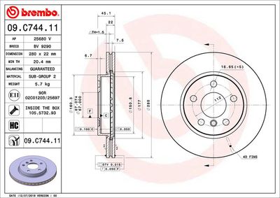 Dischi freno anteriore BMW 2 active tourer (F45) 11/1