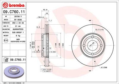 Dischi freno anteriore Ford Fiesta VII (hj, hf) 05/17