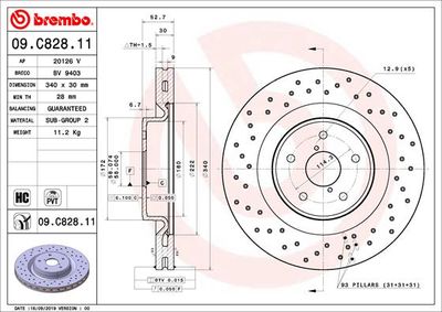 Dischi freno anteriore Subaru wrx saloon (gj) 07/11->