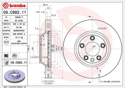 Dischi freno anteriore Audi Q7 (4LB) 03/06-01/16 / po