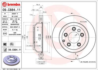 Dischi freno posteriore Audi Q7 (4LB) 03/06-01/16 / po