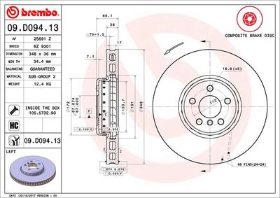 Dischi freno anteriore BMW (brilliance) 5 series (G38