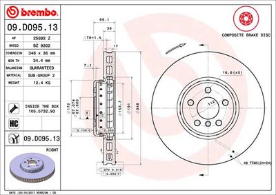 Dischi freno anteriore BMW (brilliance) 5 series (G38