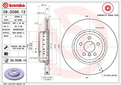 Dischi freno posteriore BMW (brilliance) 5 series (G38