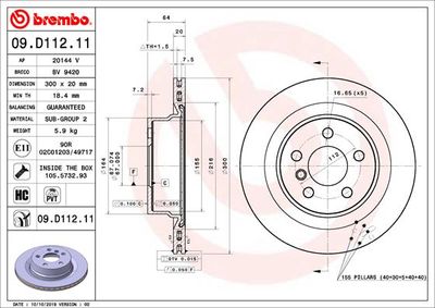 Dischi freno posteriore BMW 3 (G20, G80) 11/18-> / BMW