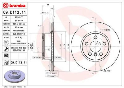 Dischi freno anteriore BMW 3 (G20, G80) 11/18-> / BMW