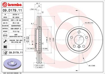 Dischi freno anteriore MINI MINI (F56) 12/13-> / MINI