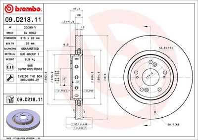 Dischi freno anteriore Honda cr-v IV (rm_) 01/12->