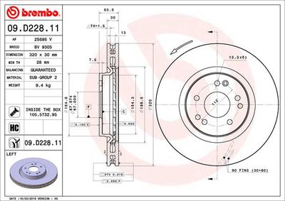 Dischi freno anteriore Mercedes-Benz 124 saloon (W124