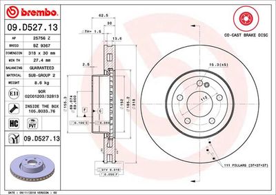 Dischi freno anteriore Mercedes-Benz c-class (W205) 0