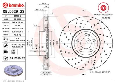 Dischi freno anteriore Mercedes-Benz c-class (W205) 0