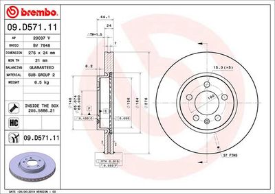 Dischi freno anteriore Audi A1 Sportback (gba) 07/18-