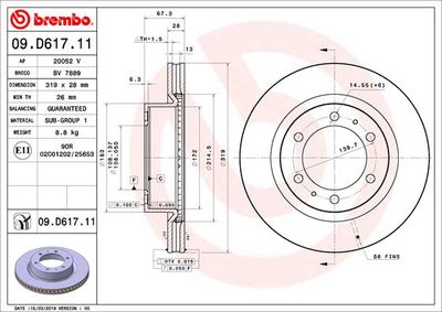 Dischi freno anteriore Toyota fortuner (_N5_, _N6_) 0