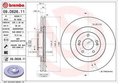 Dischi freno anteriore Hyundai I30 (pde, pd, pden) 11