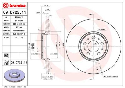 Dischi freno anteriore Volvo XC90 I (275) 06/02-01/15