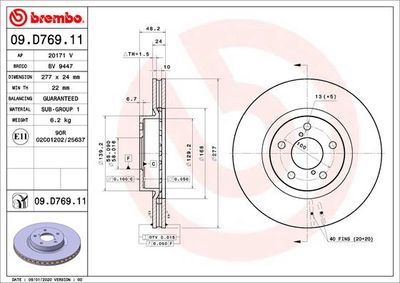 Dischi freno anteriore Subaru impreza hatchback (gt_)