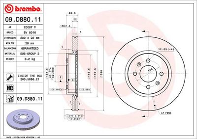 Dischi freno anteriore Kia rio IV (yb, sc, fb) 01/17-