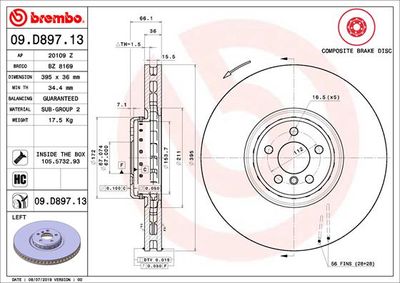 Dischi freno anteriore BMW 7 (G11, G12) 07/15-> / BMW