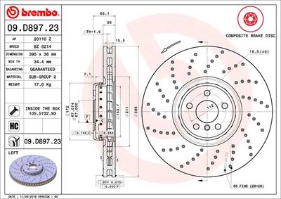 Dischi freno anteriore BMW 5 (G30, F90) 09/16-> / BMW