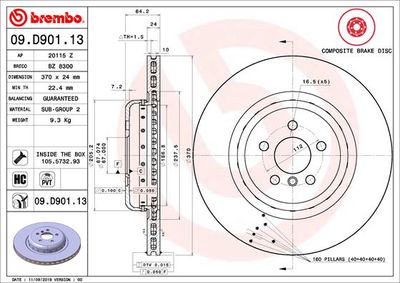 Dischi freno posteriore BMW 7 (G11, G12) 07/15-> / BMW