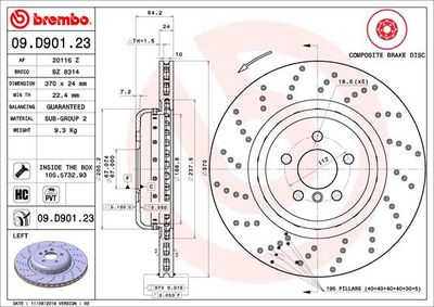 Dischi freno posteriore BMW 5 (G30, F90) 09/16-> / BMW