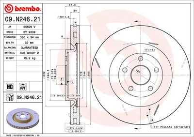 Dischi freno anteriore Jeep grand cherokee IV (wk, wk